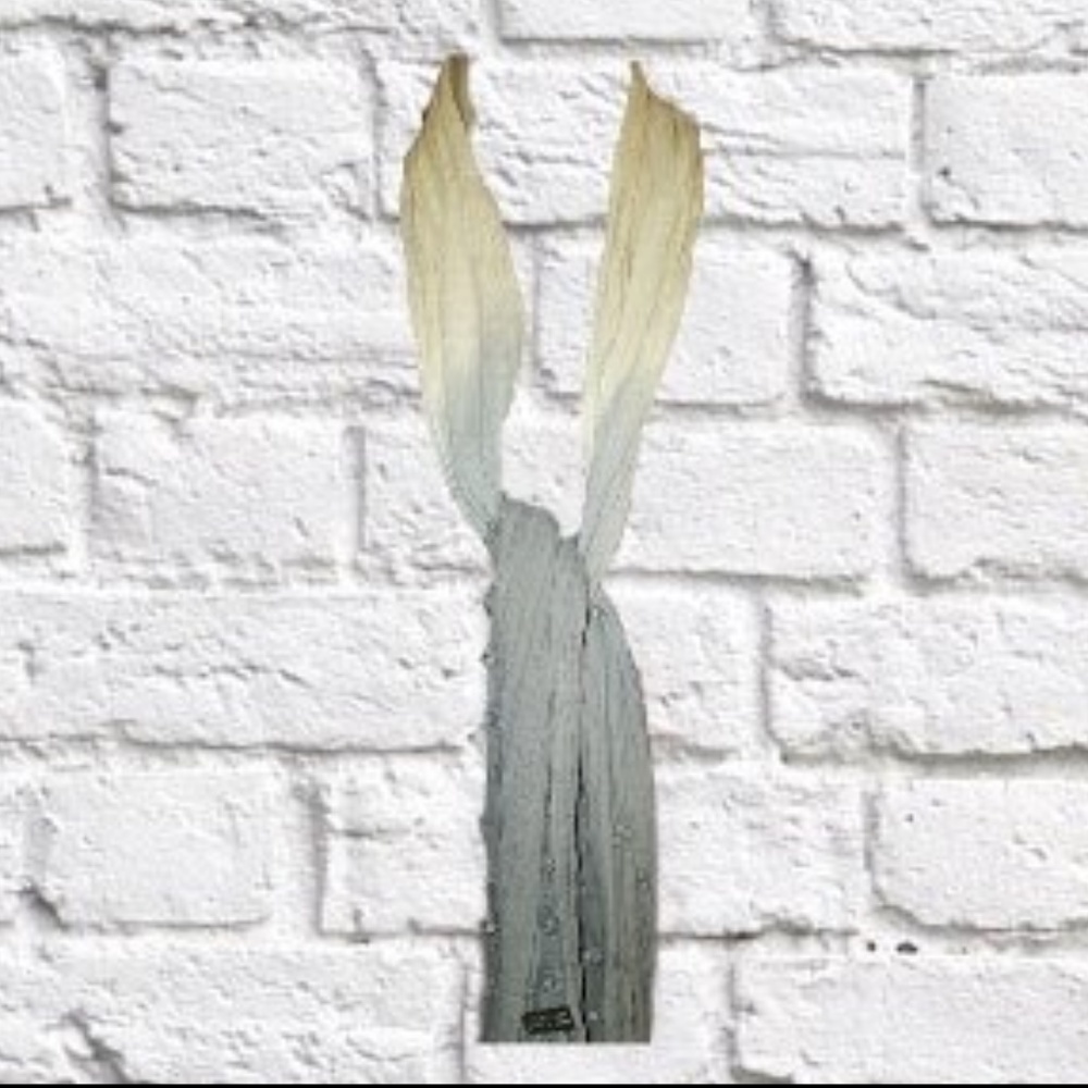 White and Gray Ombre Scarf